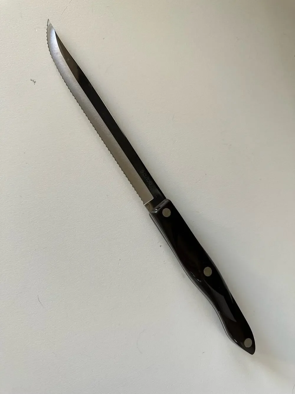 Cutco Knife #1729 REFURBISHED Brown Swirl Handle Petite Carver 6 3/4